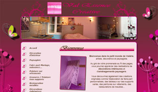 Exemple de création de site internet : décoration d'intérieur