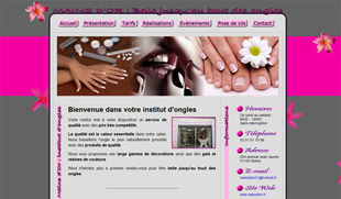 Exemple de création de site internet : onglerie Reims