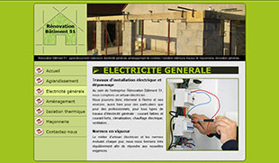 Exemple de création de site internet : rénovation bâtiment, électricité, isolation