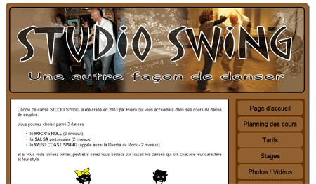 Exemple de creation site Internet Reims : Studio Swing