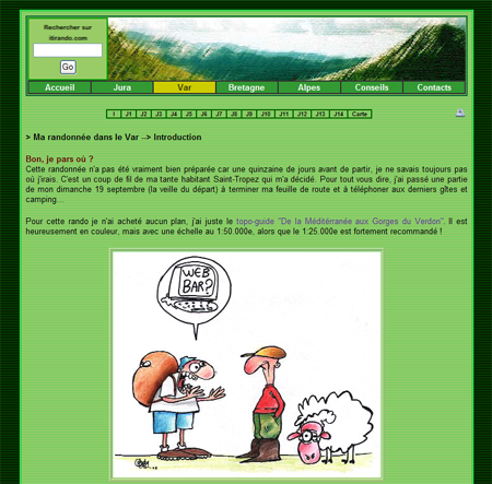 Exemple de creation site Internet Reims : récits de randonnées