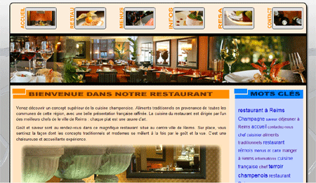 Exemple de creation site Internet Reims : Restaurant à Reims